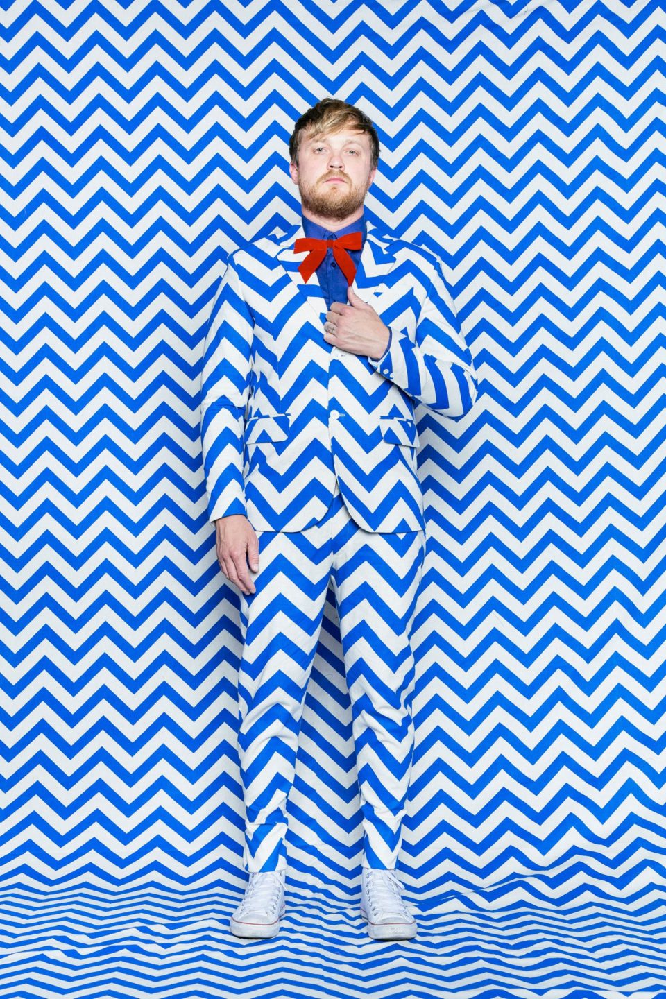 francois van coke in blue and white patterns