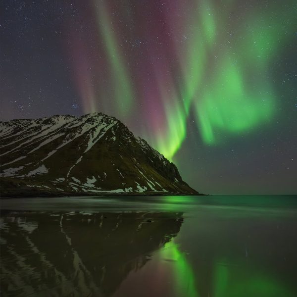 In the 15 days I spent in Norway, there were two nights of photogenic aurora. This was taken on