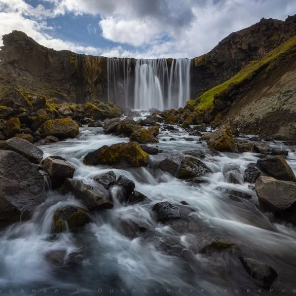 So many waterfalls in Iceland...or maybe the lack of trees just makes them more visible. This on