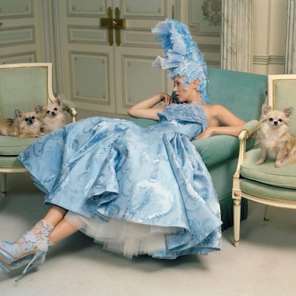 I remember Grace Coddington and Kate loved these pomeranian dogs and wanted to do a picture with