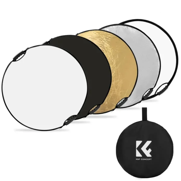 K&F 5-In-1 Collapsible Reflector Disc with a Handle